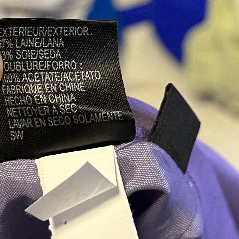 Michael Kors Iridescent Purple Wool/Silk Pencil Skirt T Tahari A-Line Skirt sz 4 - Picture 6 of 7